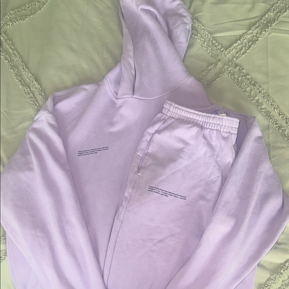 Lavender Purple Pangaia Hoodie and Sweatpants Set